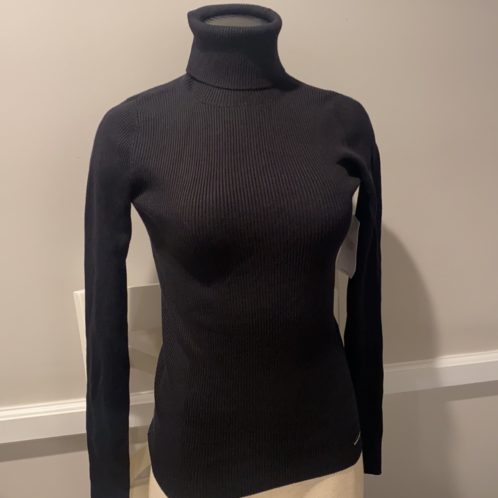 BNWT Calvin Klein Jeans Black Ribbed Turtleneck Sweater